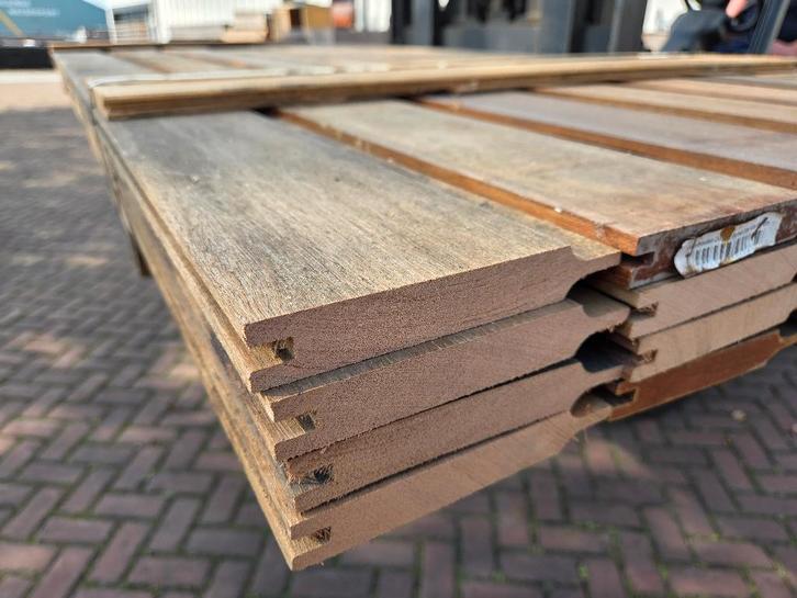 10 m2 dubbel rabat - Hardhout - nr: HP210, Tuin en Terras, Palen, Balken en Planken, Nieuw, Planken, 250 cm of meer, Hardhout