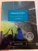 Marco Mosselman - Inleiding sport en recht, Boeken, Ophalen of Verzenden, Zo goed als nieuw, Marco Mosselman