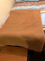 Vintage bruine wollen deken, Gebruikt, Eenpersoons, Bruin, Ophalen of Verzenden