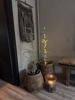 Oude leemmand Aura Peeperkorn, Huis en Inrichting, Woonaccessoires | Schalen en Manden, Ophalen of Verzenden, Nieuw, Rond, Hout
