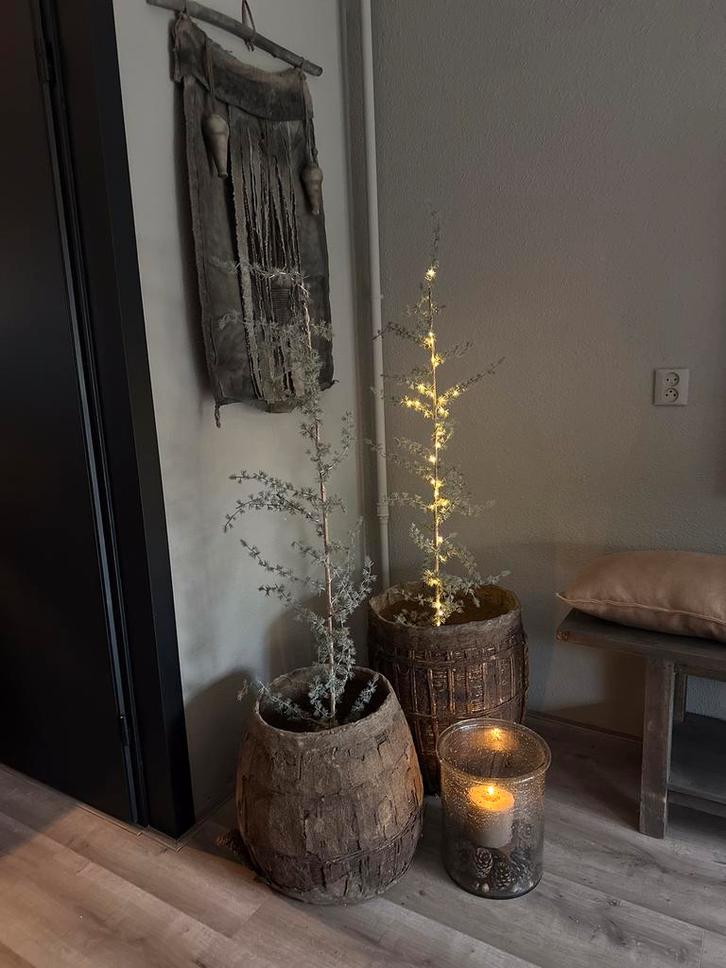 Oude leemmand Aura Peeperkorn, Huis en Inrichting, Woonaccessoires | Schalen en Manden, Nieuw, Rond, Hout, Ophalen of Verzenden