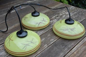 Vintage Glazen Hanglampen beschikbaar voor biedingen
