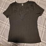 T shirt met kant boordje

Maat M / 38, Maat 38/40 (M), Zwart, Ophalen of Verzenden, Zo goed als nieuw