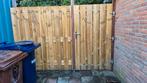 Poortdeur meter stalen frame voor weinig, Ophalen, 100 tot 150 cm, Zo goed als nieuw, Draaipoort