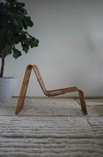Bamboe Lounge Stoel - Design, Bruin, Riet of Rotan, Ophalen of Verzenden, Zo goed als nieuw