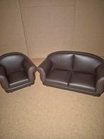 Poppenhuis Bank en Stoel Set, Verzamelen, Poppenhuizen en Toebehoren, Ophalen of Verzenden