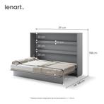 Concept opklapbed horizontaal - 140x200 - Grijs