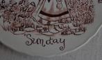 Burleigh bord 15cm Sunday blauw wit servies UK, Antiek en Kunst, Verzenden