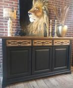 Rustiek zwart dressoir, Ophalen of Verzenden, Zo goed als nieuw, 25 tot 50 cm, 150 tot 200 cm