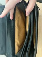 Vintage La Moda Leren Schoudertas Zwart, Ophalen of Verzenden, Gebruikt, Zwart, Schoudertasje