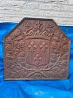 Antieke zware XL haardplaat | Fleur de Lis | 19e eeuw, Huis en Inrichting, Haarden, Ophalen, Gebruikt, Vrijstaande haard, Houthaard