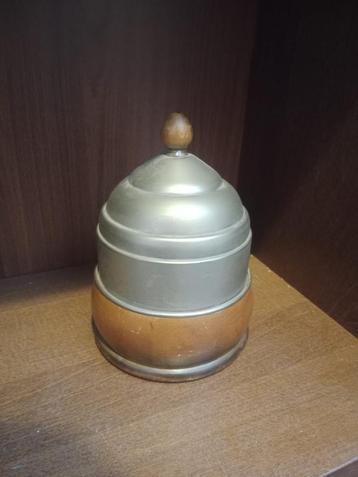 Vintage Houten & Metalen Keukenpot beschikbaar voor biedingen