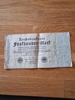 500 mark uit 1922, Postzegels en Munten, Bankbiljetten | Europa | Niet-Eurobiljetten, Los biljet, Duitsland, Ophalen of Verzenden