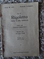Rigoletto jaren 40 uitgave Stadsdrukkerij Amsterdam, Gebruikt, Ophalen of Verzenden, Opera of Operette