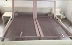 Twee auping spiraal bedbodems 90x210 met gasveer, Huis en Inrichting, Slaapkamer | Bedden, Ophalen, Verstelbaar, Bruin, 210 cm