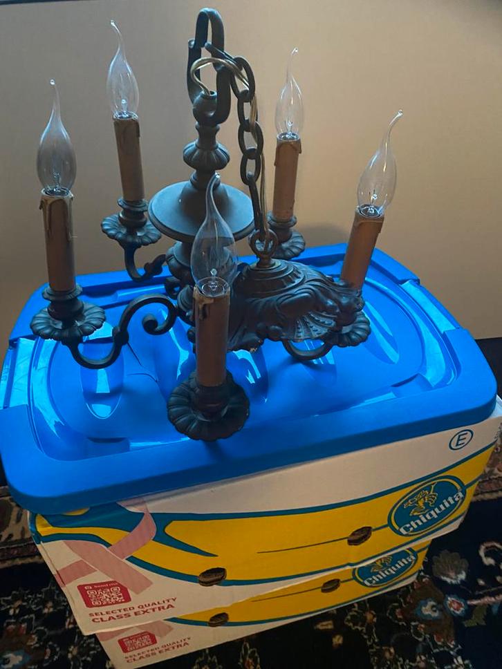 5 armige lamp, Huis en Inrichting, Lampen | Kroonluchters, Gebruikt, Overige materialen, Ophalen of Verzenden