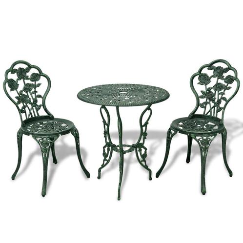 3-delige Bistroset gietaluminium groen gratis bezorgd, Tuin en Terras, Tuinmeubel-accessoires, Nieuw, Ophalen of Verzenden