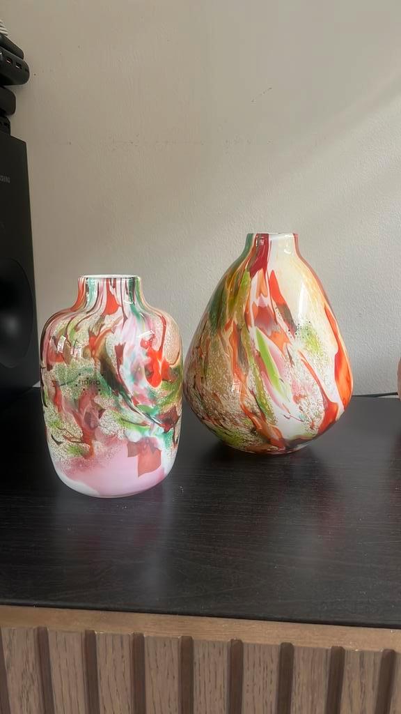 Set gekleurde vaasjes – Fidrio, Huis en Inrichting, Woonaccessoires | Vazen, Ophalen of Verzenden