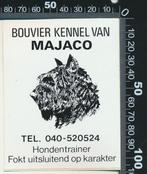 Sticker: Bouvier Kennel Majaco (1), Ophalen of Verzenden, Zo goed als nieuw, Dier en Natuur