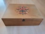 Oude houten naaidoos opbergdoos doos handwerken fournituren, Antiek en Kunst, Curiosa en Brocante, Ophalen of Verzenden