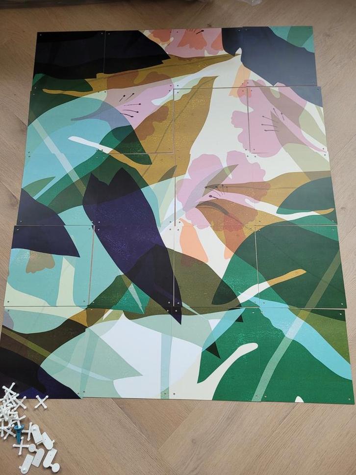 IXXI Lotte Dirks Leaves 80x100, Antiek en Kunst, Kunst | Schilderijen | Abstract, Ophalen of Verzenden