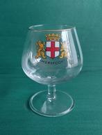 glas wapen Amersfoort voor cognac, whisky, hoogte 9,5 cm, Ophalen of Verzenden, Gebruikt, Overige typen