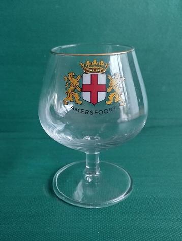 glas wapen Amersfoort voor cognac, whisky, hoogte 9,5 cm beschikbaar voor biedingen