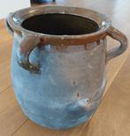 Oude Franse Confitpot of grespot met 4 oren en(druip)glazuur, Antiek en Kunst, Ophalen