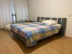 2-persoons boxspring bed, Huis en Inrichting, Ophalen, Gebruikt, Blauw, Tweepersoons