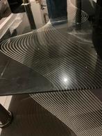 Glazen tafel met risico's, Antiek en Kunst, Antiek | Meubels | Tafels, Ophalen of Verzenden