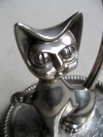 Verzilverd ringenbakje met kattenstaart, Antiek en Kunst, Ophalen of Verzenden