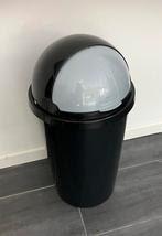 Zwarte Prullenbak met grijs 60 liter, Ophalen, Kunststof, Gebruikt, Met pedaal