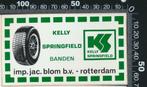 Sticker: Kelly Springfield Banden - Rotterdam, Verzamelen, Ophalen of Verzenden, Zo goed als nieuw, Auto of Motor