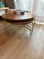 Inschuifbare Salontafels met Gouden Poten, Huis en Inrichting, Minder dan 45 cm, Minder dan 55 cm, Rond, Ophalen of Verzenden