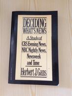 Herbert Gans - Deciding What's News (Media, journalistiek), Ophalen, Gelezen, Herbert Gans, Media