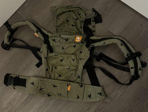 Tula Free to Grow draagzak – Groen met vogelprint, Kinderen en Baby's, Babydragers en Draagdoeken, Gebruikt, Draagzak, Buik of Rug