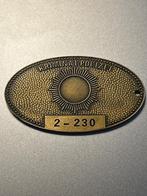 Originele DDR Kriminalpolizei identificatieplaat, Verzenden, Landmacht, Duitsland, Embleem of Badge
