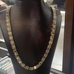 14 k wit/geel gouden Magnum schakel ketting, Ophalen of Verzenden, Nieuw, Overige kleuren, Goud