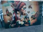 Cobra Art plexiglas Foto Vrouw met Vlinders 120x80, Ophalen
