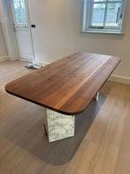Japandi notenhout met marmer tafel, Huis en Inrichting, Tafels | Eettafels, Ophalen, Japandi, Nieuw, 50 tot 100 cm