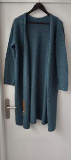 Zgan zeeblauw Luna vest van Knit Factory. L, Kleding | Dames, Verzenden, Maat 42/44 (L), Zo goed als nieuw, Knielengte