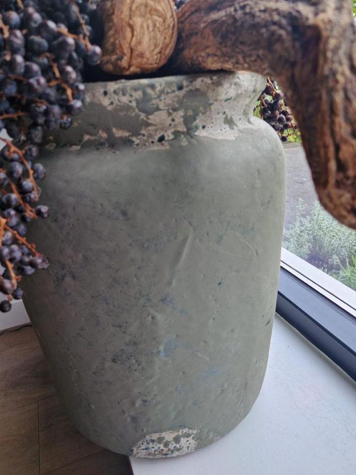 Brynxz Potten, Huis en Inrichting, Woonaccessoires | Vazen, Gebruikt, Groen, Minder dan 50 cm, Steen, Ophalen