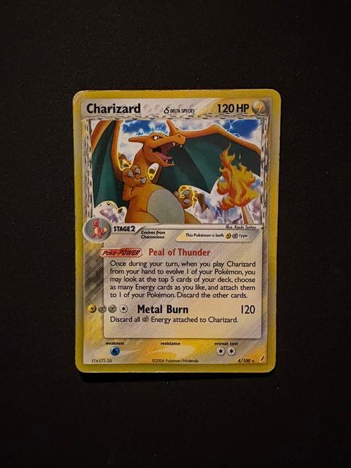Charizard 4/100 Rev Holo, Hobby en Vrije tijd, Verzamelkaartspellen | Pokémon, Zo goed als nieuw, Losse kaart, Ophalen of Verzenden