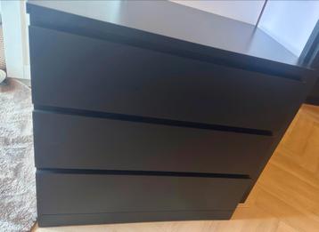 IKEA Malm ladekast - zwart - 3 lades - afbeelding 1