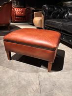 Runderleren Hocker / Voetenbank izgs, Leer, Rechthoekig, Www.plein5living.nl, Bendic