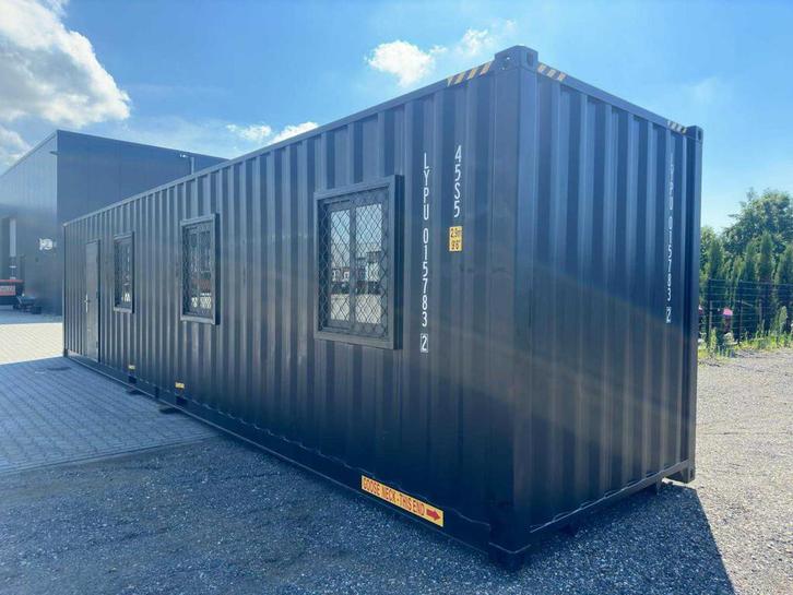 2025 Rhino-Cross-Containers 1 Deur en 3 Ramen Zwart 40ft HQ/, Zakelijke goederen, Machines en Bouw | Keten en Containers