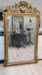 Antieke bladgouden schouwspiegel.., Antiek en Kunst, Ophalen of Verzenden, Rechthoekig, Minder dan 50 cm