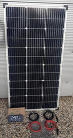 100 watt zonnestroomset met laadregelaar en aansluit kabels, Watersport en Boten, Ophalen, Gebruikt