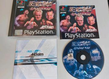 ECW ANARCHY RULZ PS1 Playstation 1 Game WWF WWE Wrestling 2  beschikbaar voor biedingen