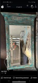 Ibiza Style Houten Spiegel, Huis en Inrichting, Ophalen, Gebruikt, 100 tot 150 cm, Rechthoekig